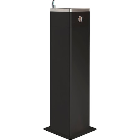 Global Industrial Outdoor Pedestal Drinking w/ Filter, Black 761223BKF